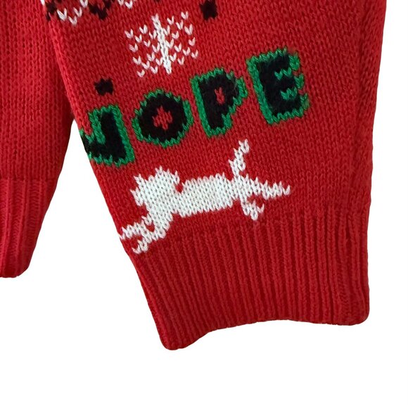 Ugly Christmas Sweater Cat Red "FaLaLaLa Nope" Grumpy Cat 3XL Holiday Funny - Picture 5 of 14